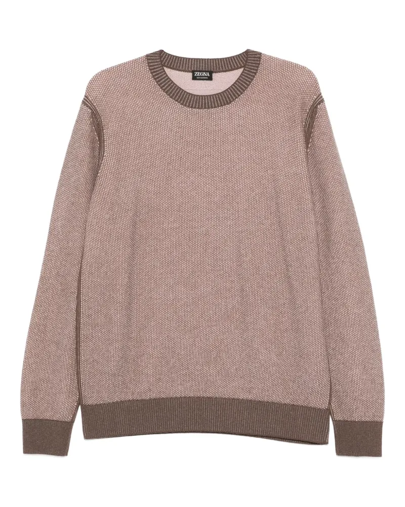 Ermenegildo Zegna Kaschmirpullover mit rundem Ausschnitt - Rosa Rosa