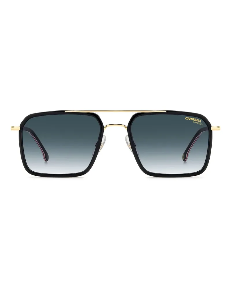 Carrera Sonnenbrille mit eckigem Gestell - Gold Gold