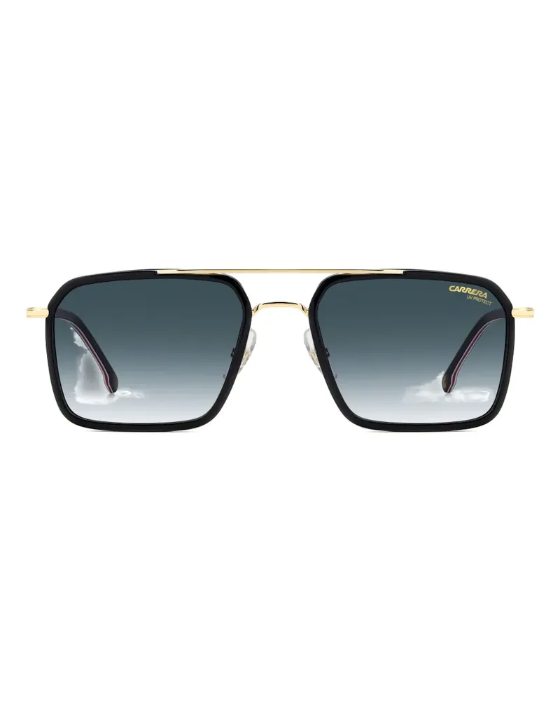 Carrera Sonnenbrille mit eckigem Gestell - Gold Gold