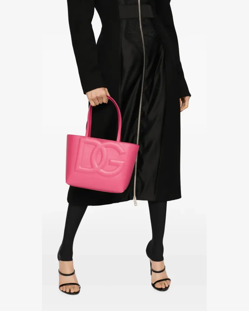 Dolce & Gabbana Kleiner Shopper mit DG-Logo - Rosa Rosa