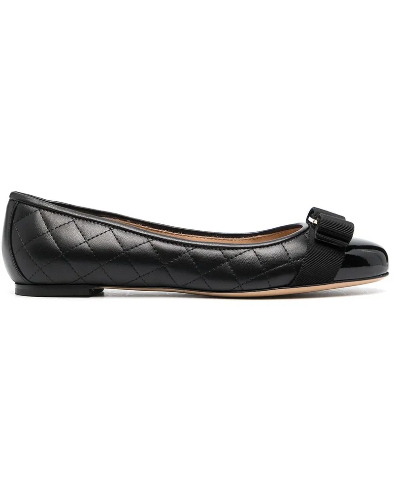 Ferragamo Gesteppte Varina Ballerinas Schwarz