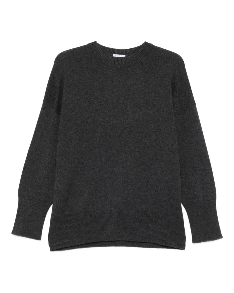 Brunello Cucinelli Kaschmirpullover mit Rundhalsausschnitt - Schwarz Schwarz