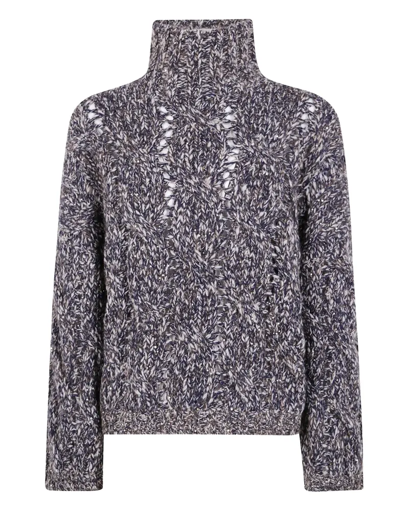 Brunello Cucinelli Pullover mit Stehkragen - Blau Blau