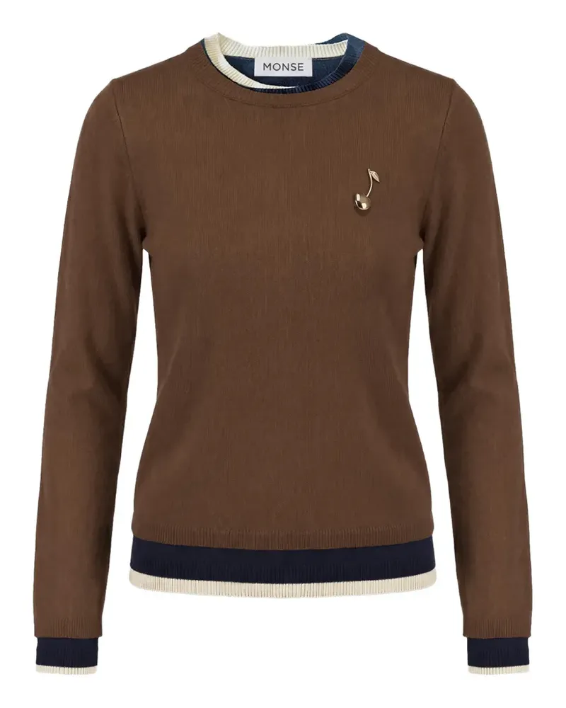 Monse triple-layer cherry-motif sweater - Braun Braun