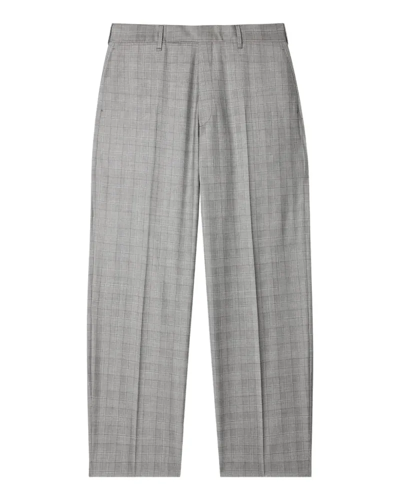 Paul Smith check-pattern relaxed-fit tailored trousers - Grau Grau