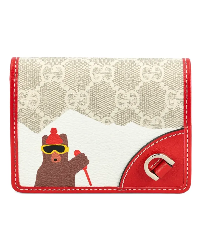 Gucci logo-pattern wallet - Nude Nude