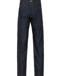 Prada Halbhohe Slim-Fit-Jeans Blau