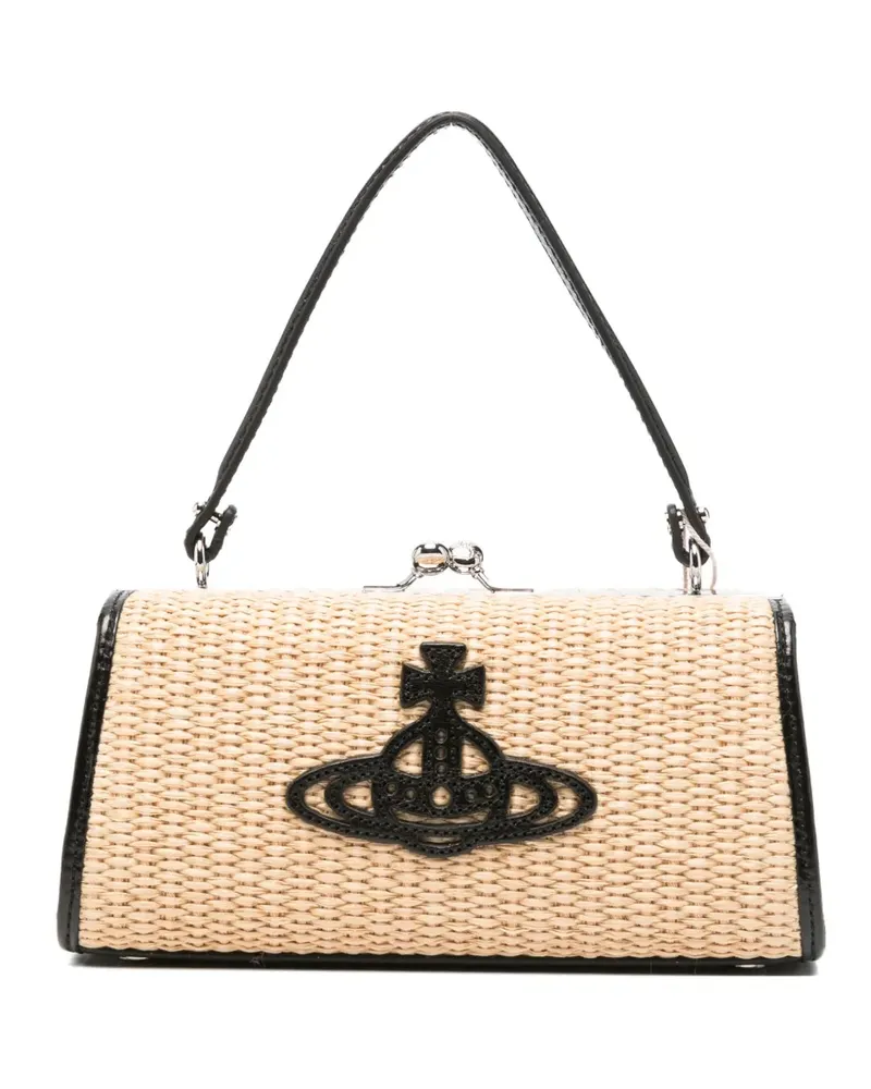 Vivienne Westwood XL Doll Orb-detail clutch bag - Nude Nude