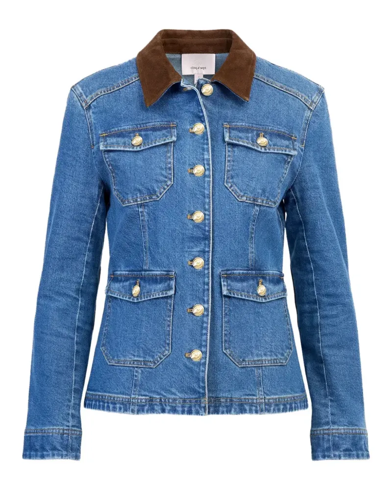 Cinq à Sept Katniss Jacke mit Kontrastkragen - Blau Blau