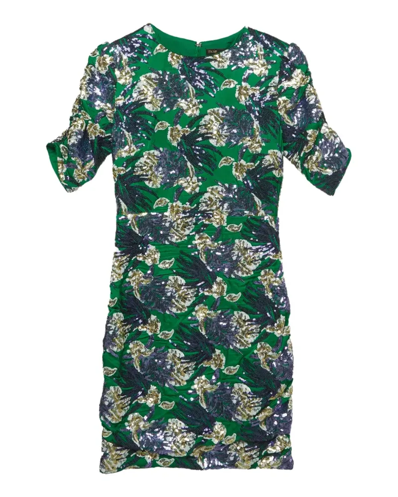 Maje Minikleid mit Pailletten - Grün Grün