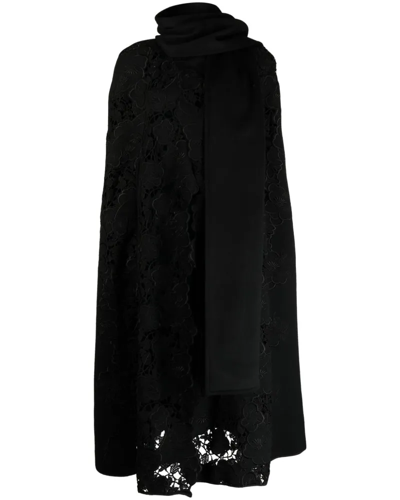 Elie Saab Jacke mit Blumenstickerei - Schwarz Schwarz