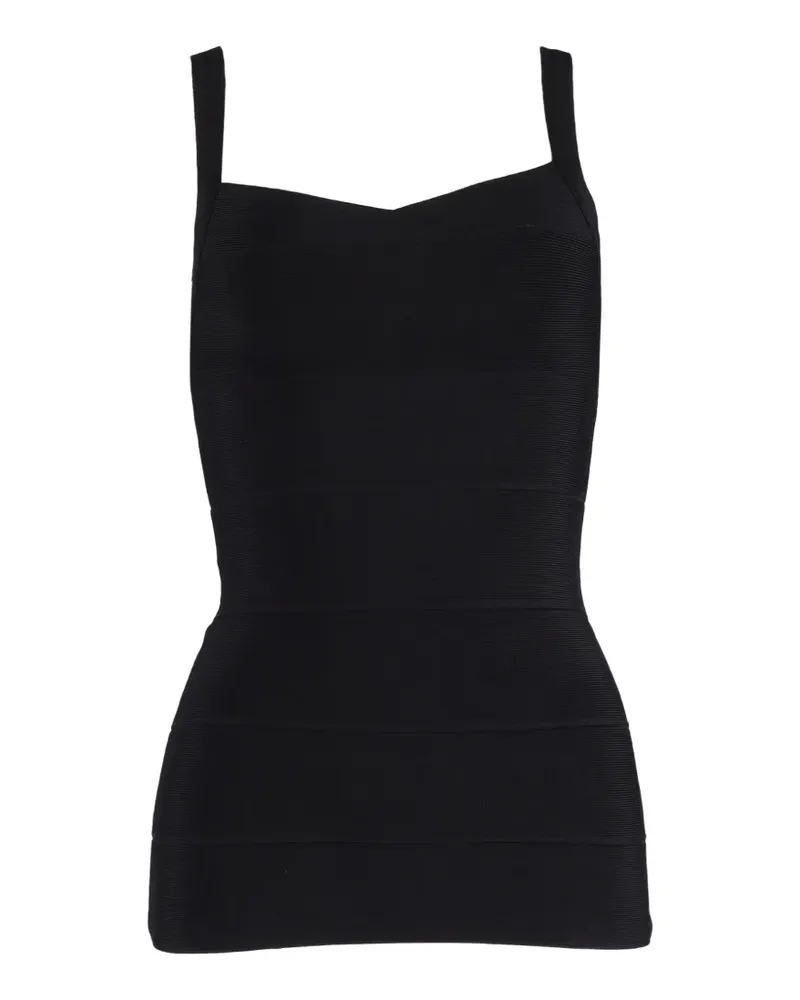 Hervé Léger sweethear-neck top - Schwarz Schwarz
