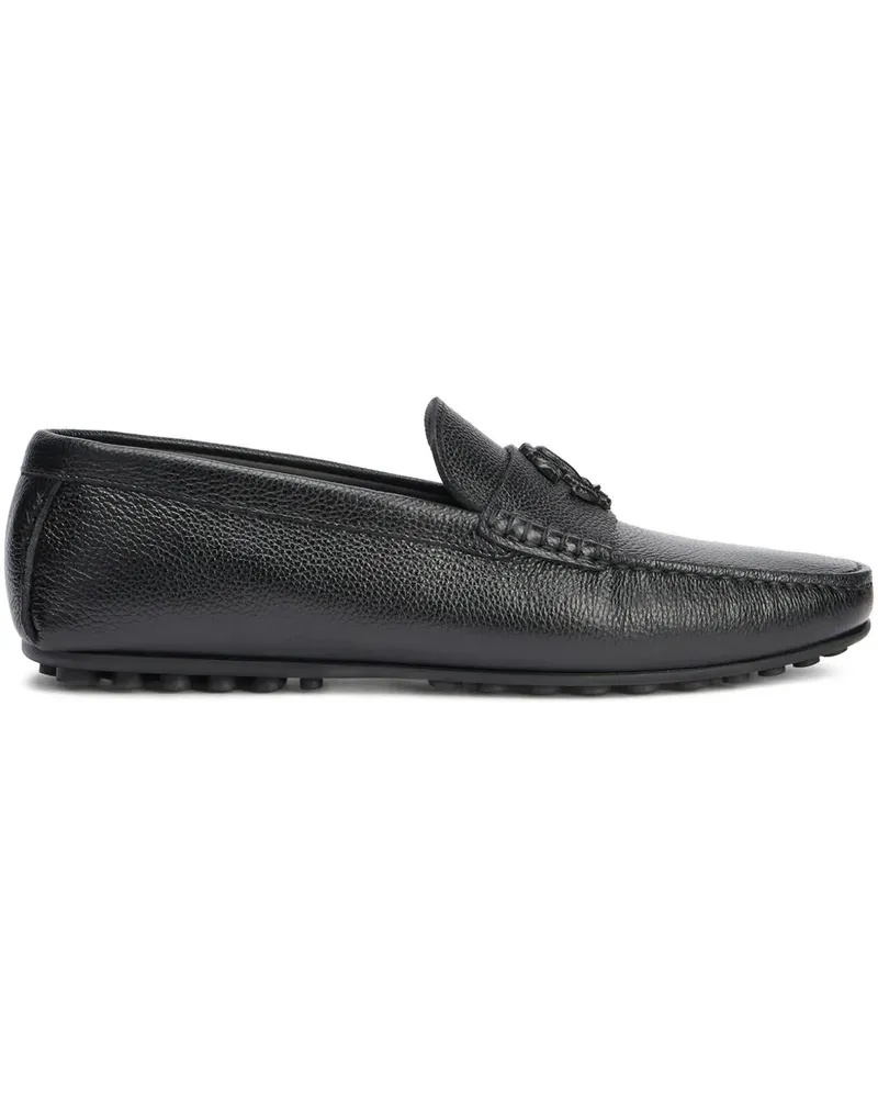 Roberto Cavalli logo-embossed loafers - Schwarz Schwarz