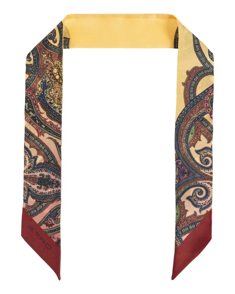Etro Seidenschal mit Paisley-Print - Gelb Gelb