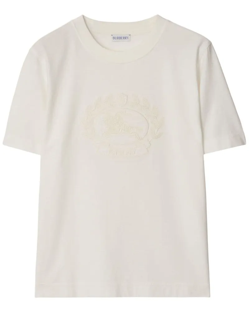 Burberry T-Shirt mit Logo-Stickerei - Nude Nude