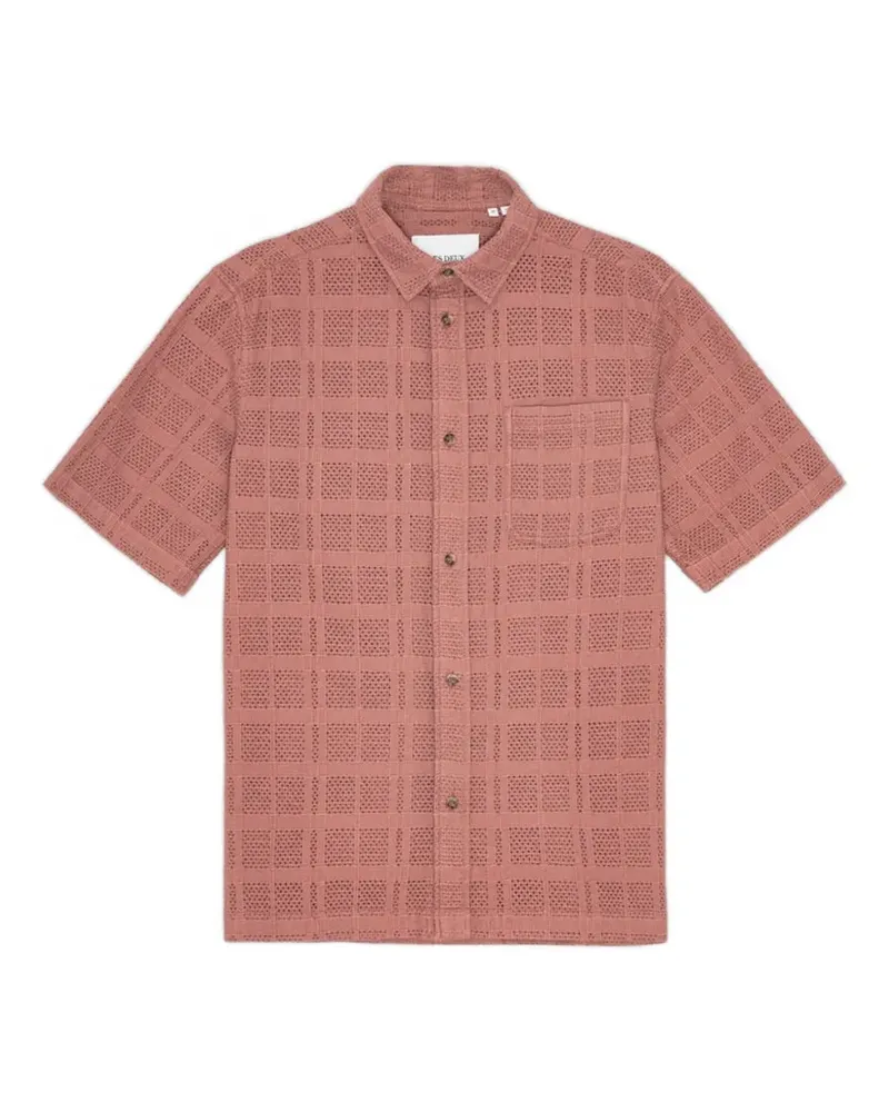LES DEUX Charlie checked short-sleeve shirt - Rot Rot