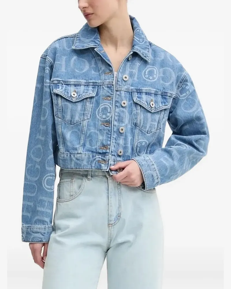 HUGO BOSS Gekürzte Jeansjacke - Blau Blau