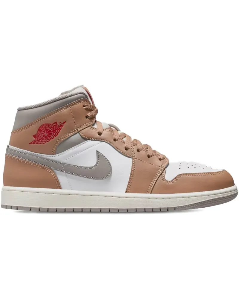 Jordan Air  1 Mid "Hemp" Sneakers - Weiß Weiß