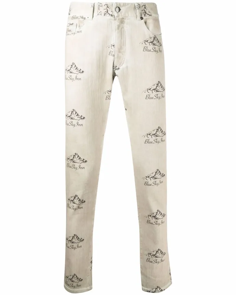 Blue Sky Inn Hose mit Logo-Print - Nude Nude
