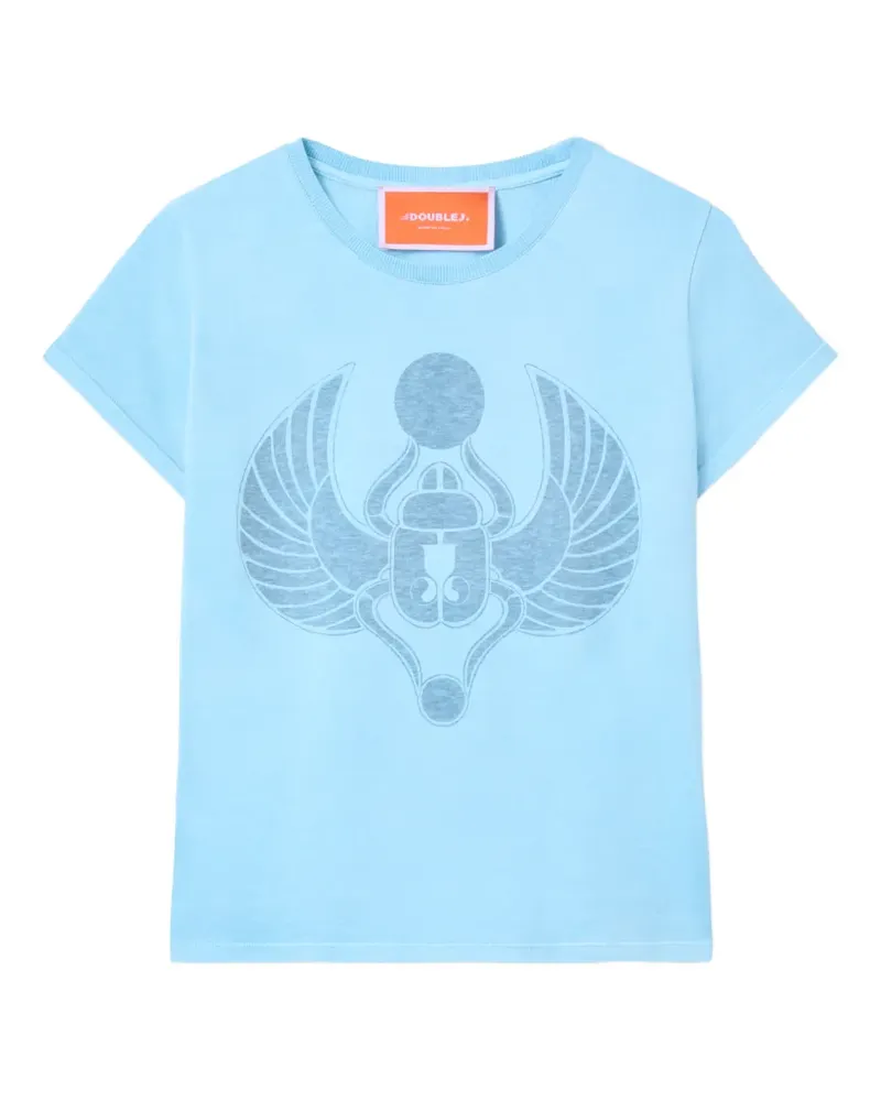 La DoubleJ T-Shirt mit grafischem Print - Blau Blau