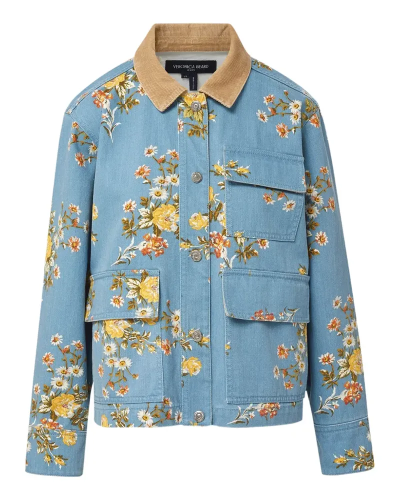 Veronica Beard Leighton Jacke mit Blumenprint - Blau Blau