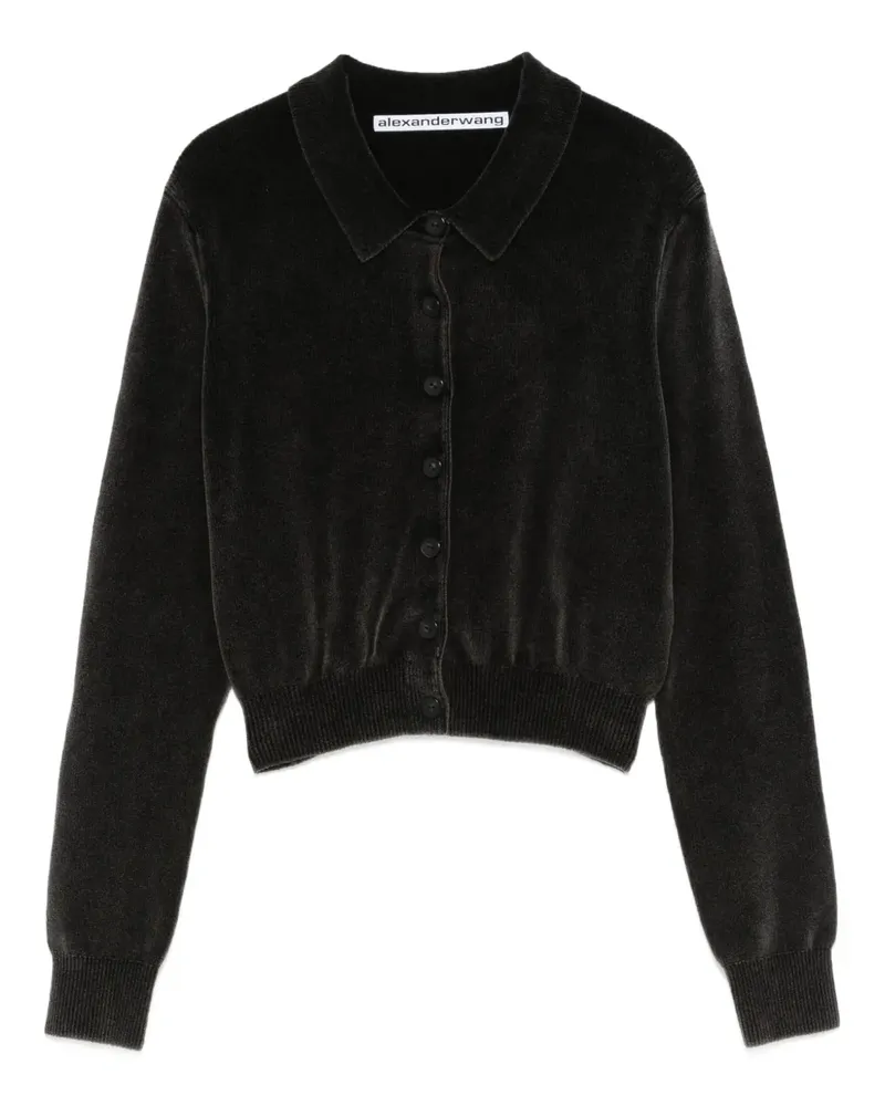 Alexander Wang Cardigan mit klassischem Kragen - Schwarz Schwarz