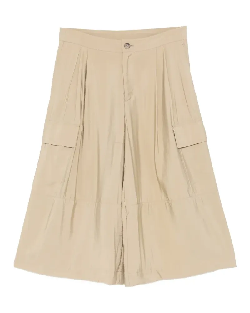 Lauren Manoogian pleated cargo shorts - Nude Nude
