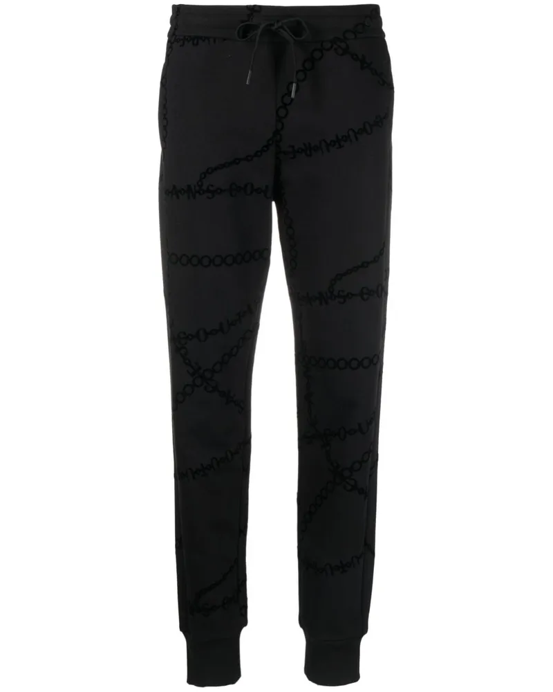 Versace Jeans Jogginghose mit Print - Schwarz Schwarz