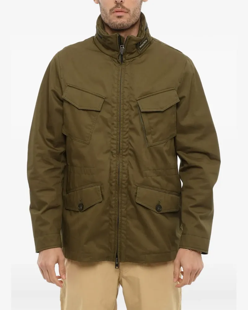 Woolrich removable-hood utility jacket - Grün Grün