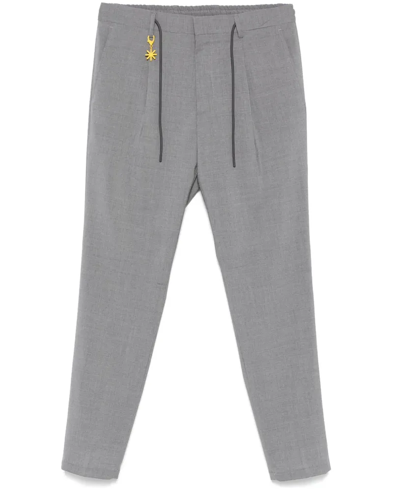 Manuel Ritz Hose mit Faltendetail - Grau Grau