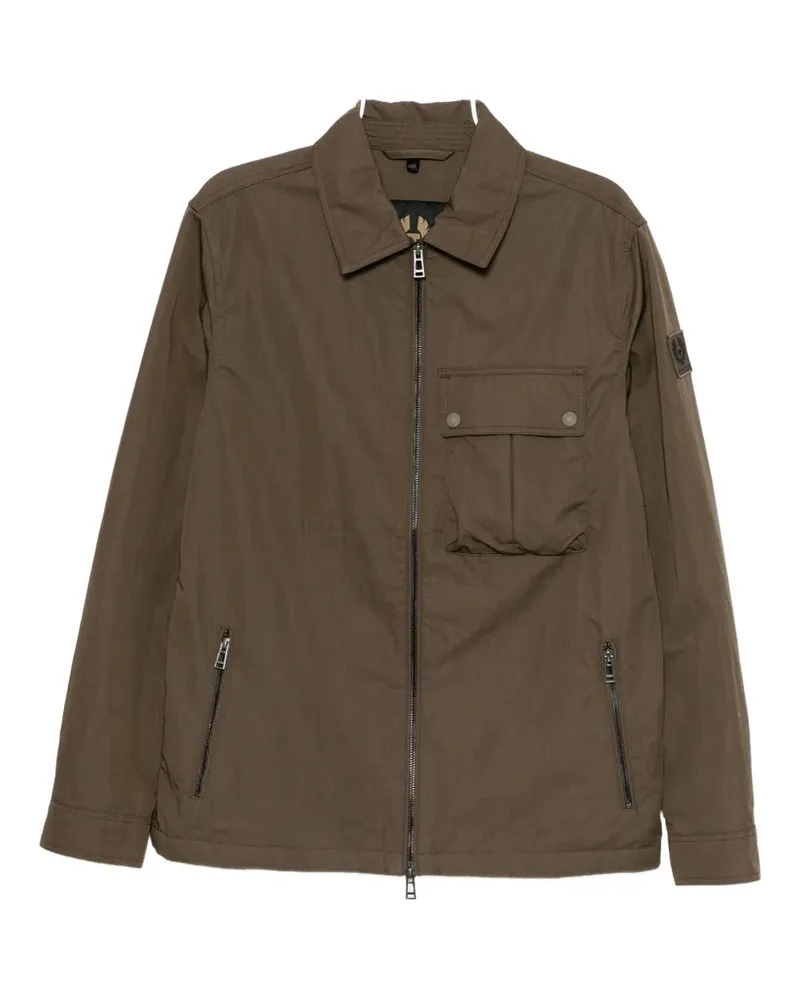 Belstaff Jacke mit Logo-Patch - Braun Braun