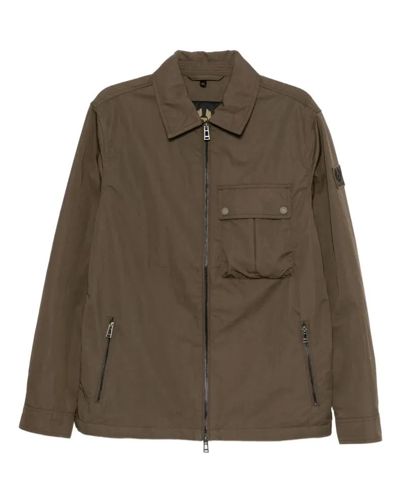 Belstaff Jacke mit Logo-Patch - Braun Braun