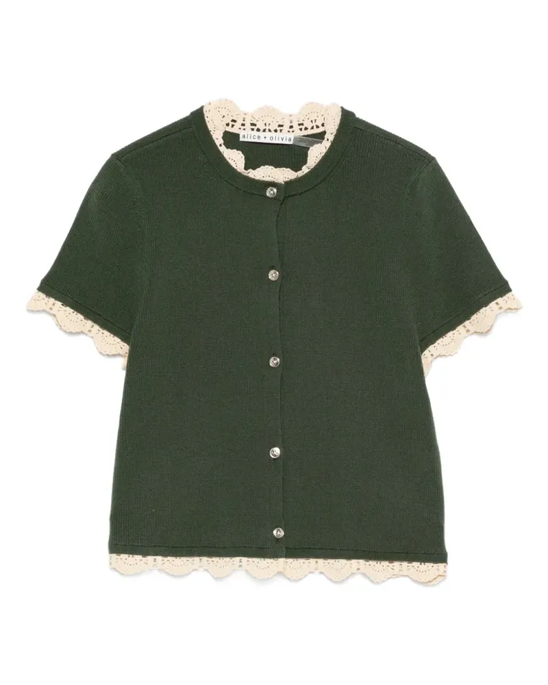 Alice + Olivia Ciara Oberteil mit Häkelbesatz - Grün Grün