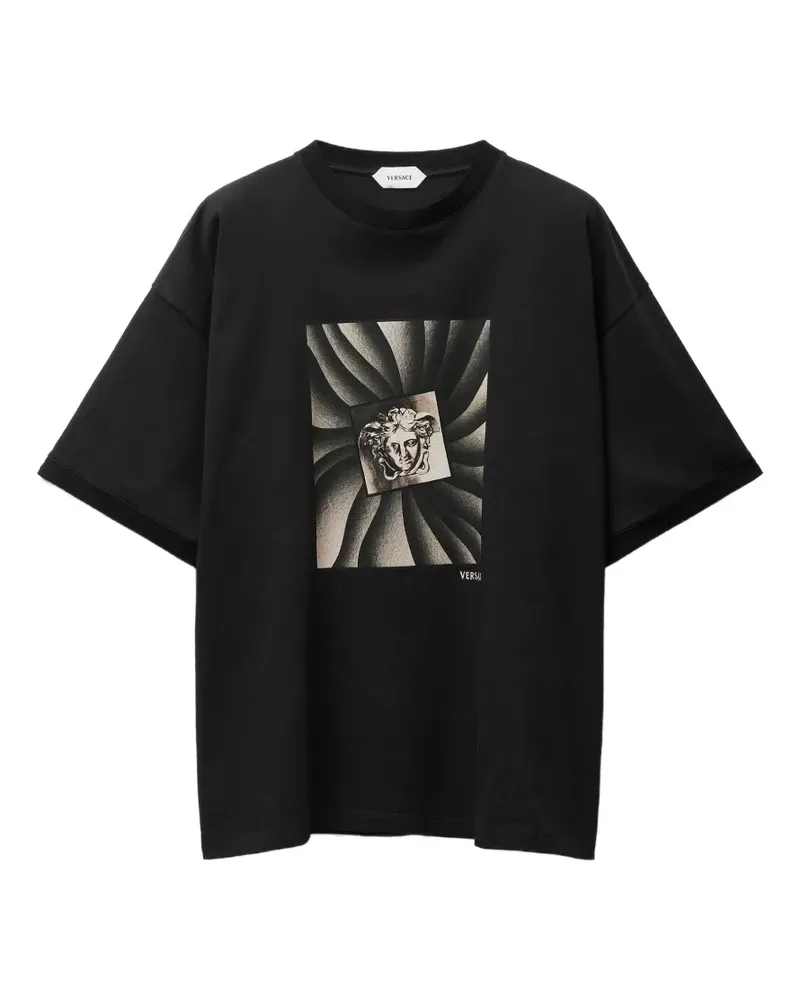 Versace T-Shirt mit Print - Schwarz Schwarz