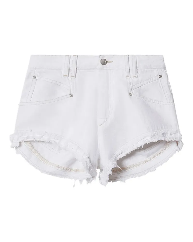 Isabel Marant Ausgefranste Eneidala Shorts - Weiß Weiß
