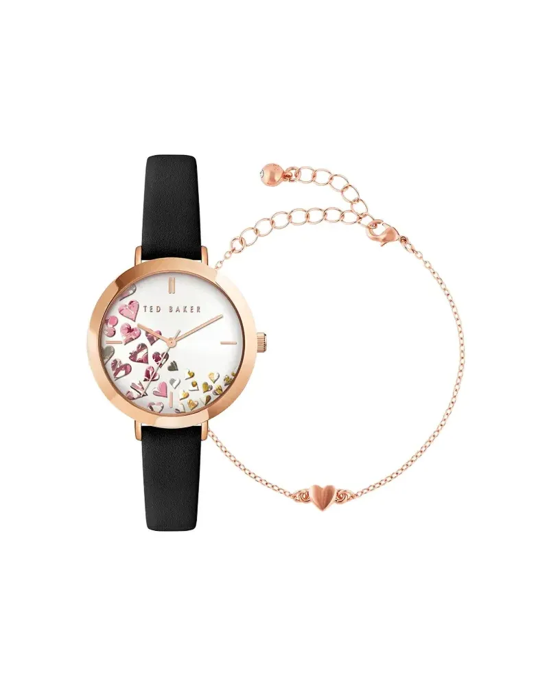 Ted Baker Ammy Hearts 34mm and bracelet set - Weiß Weiß