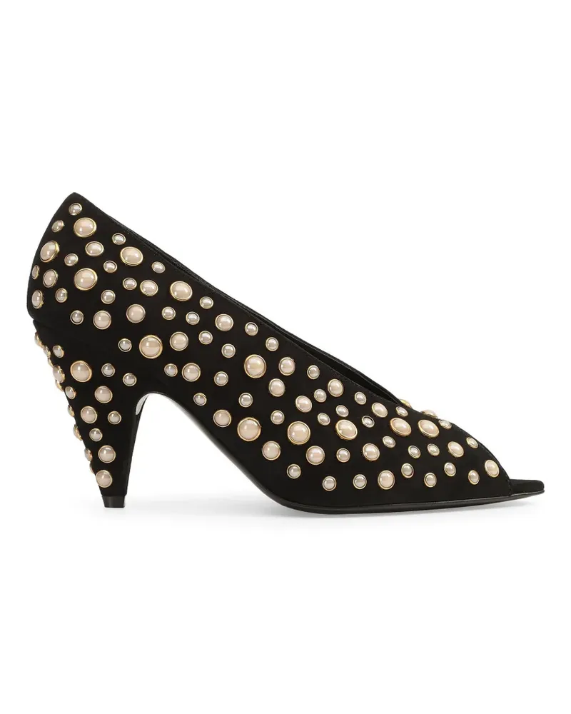 Sergio Rossi Beak Pumps mit Perlen - Schwarz Schwarz