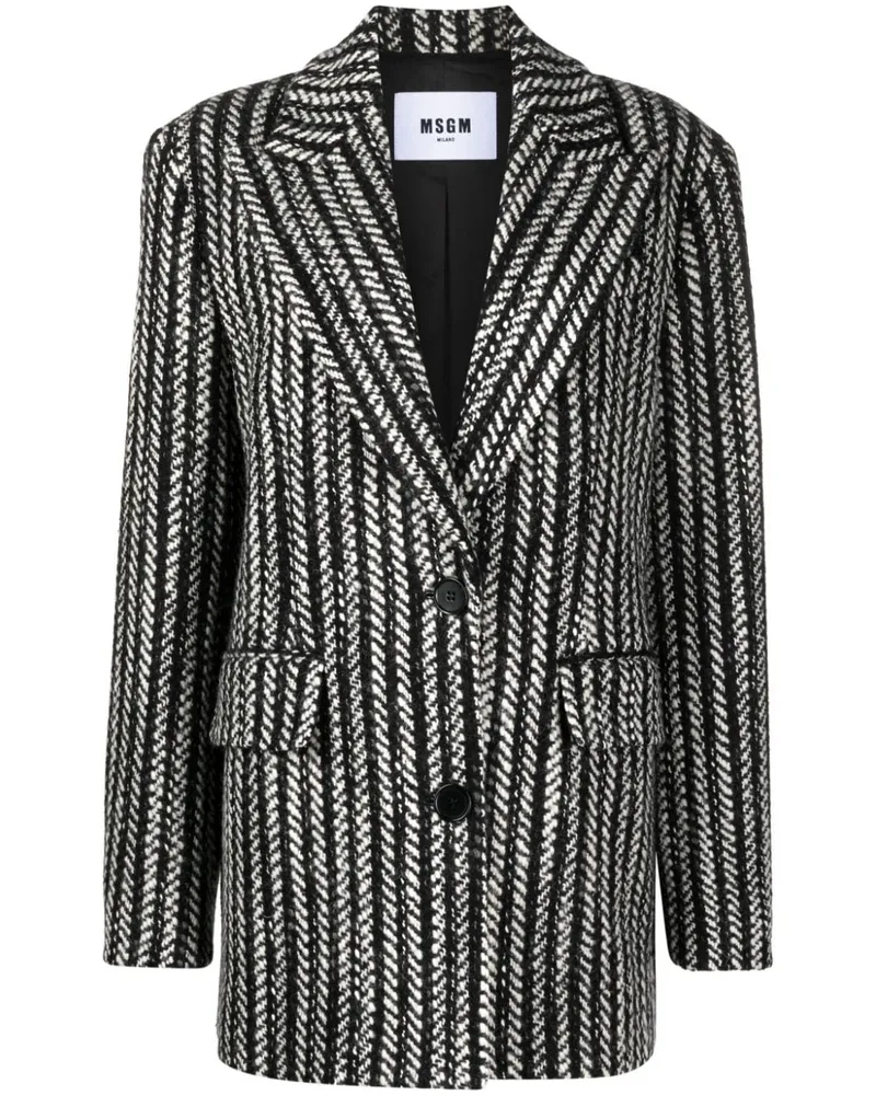 MSGM Einreihiger Blazer Schwarz