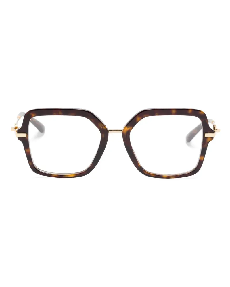 Dolce & Gabbana Brille mit eckigem Gestell - Braun Braun