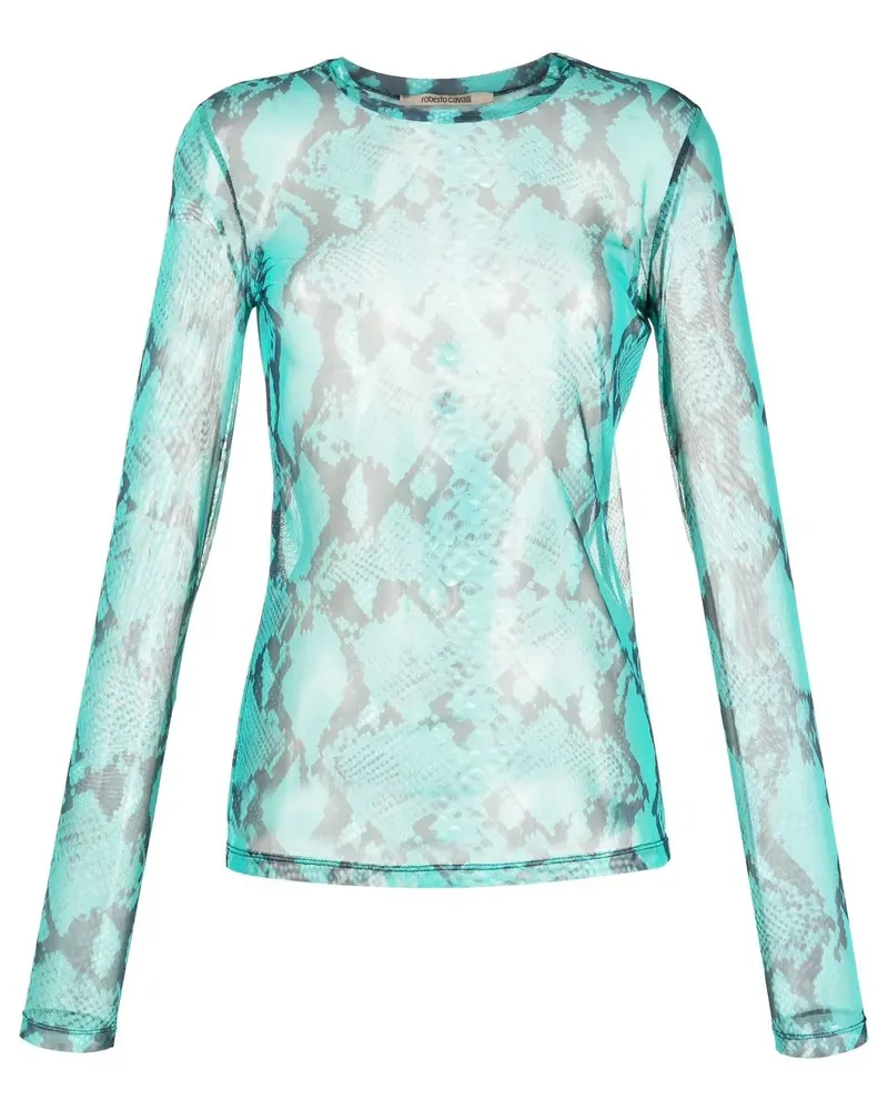Roberto Cavalli Klassisches Langarmshirt - Blau Blau