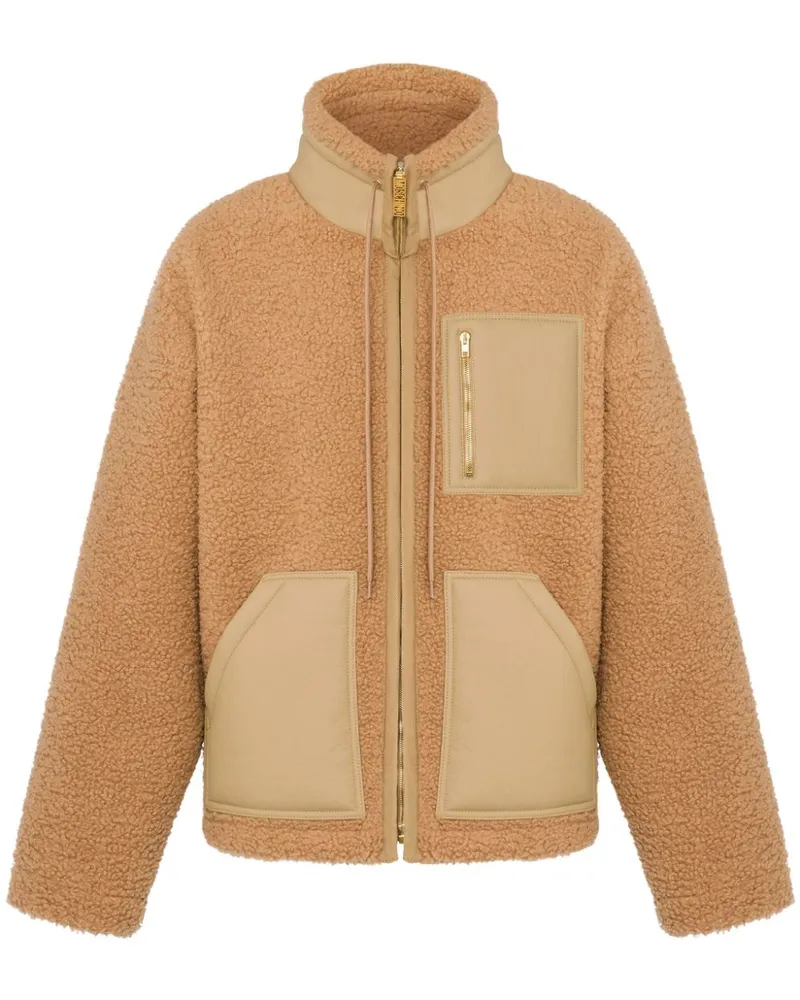 Moschino Jacke aus Faux Shearling - Nude Nude