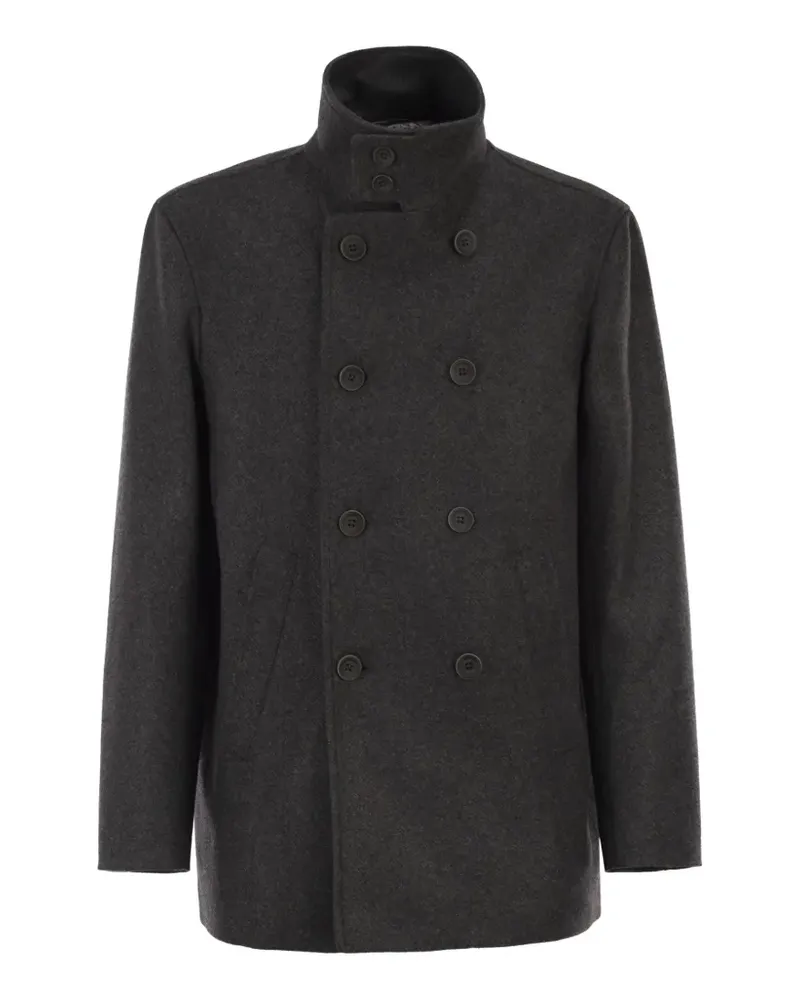 Herno Doppelreihiger Mantel - Grau Grau