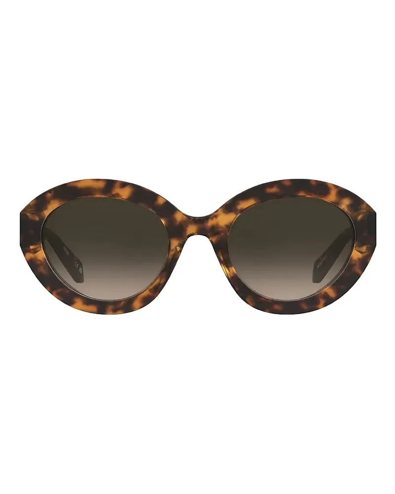 Moschino Sonnenbrille mit ovalem Gestell - Braun Braun