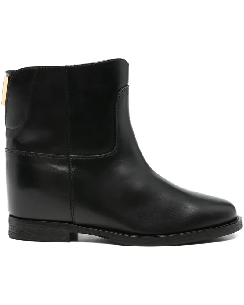 Via Roma 15 Stiefel mit goldfarbenem Detail - Schwarz Schwarz