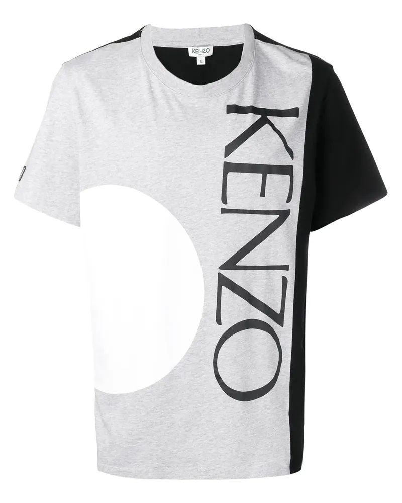 Kenzo T-Shirt in Colour-Block-Optik - Grau Grau