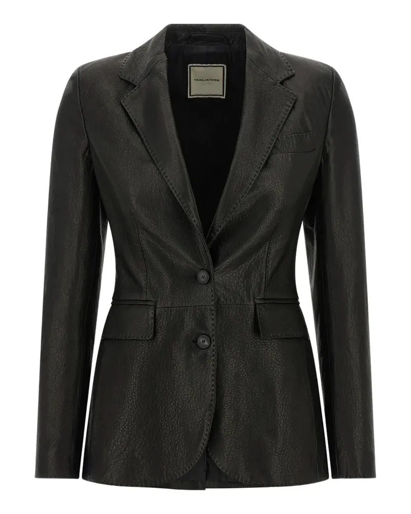 Tagliatore Sophie hammered-leather blazer - Schwarz Schwarz
