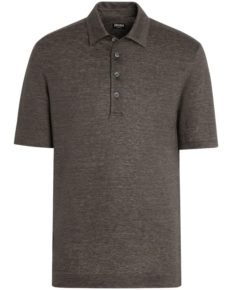 Ermenegildo Zegna Oasi Lino Poloshirt - Braun Braun