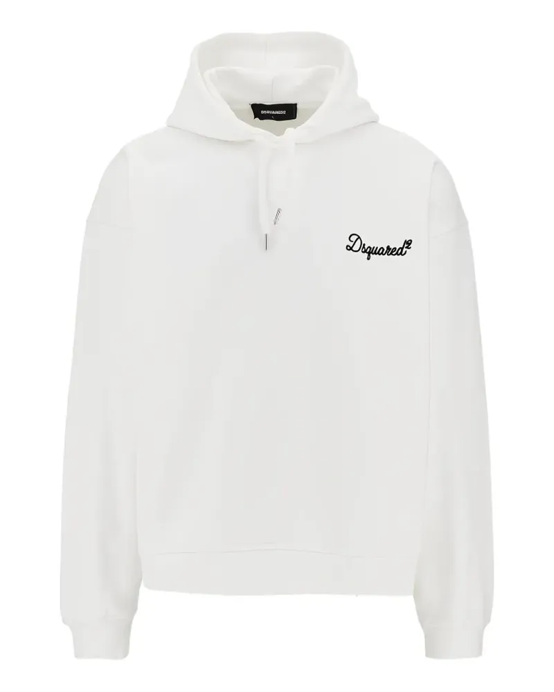Dsquared2 Hoodie mit Logo-Stickerei - Weiß Weiß