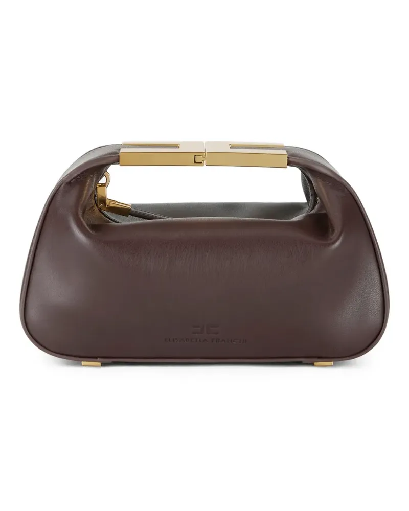 Elisabetta Franchi logo-debossed mini bag - Braun Braun