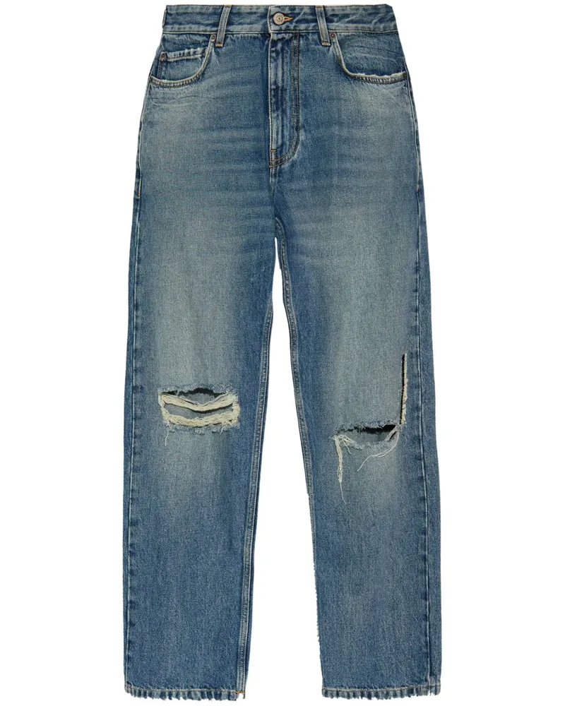 Balenciaga Jeans im Distressed-Look - Blau Blau